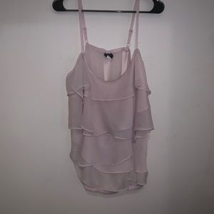 Light Pink Torrid Plus Size Ruffle Tank Top